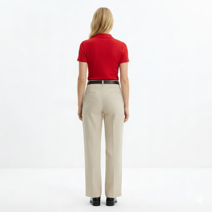 Women Salsa Solid Polo Neck T-Shirt
