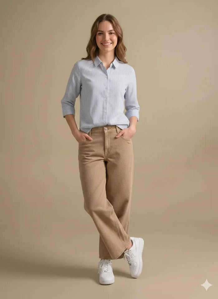 Women Sky Striped Shirts