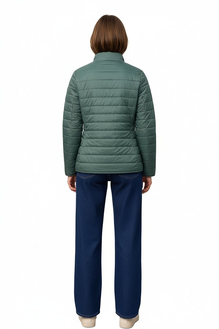 Women Solid Mandarin Neck Jacket