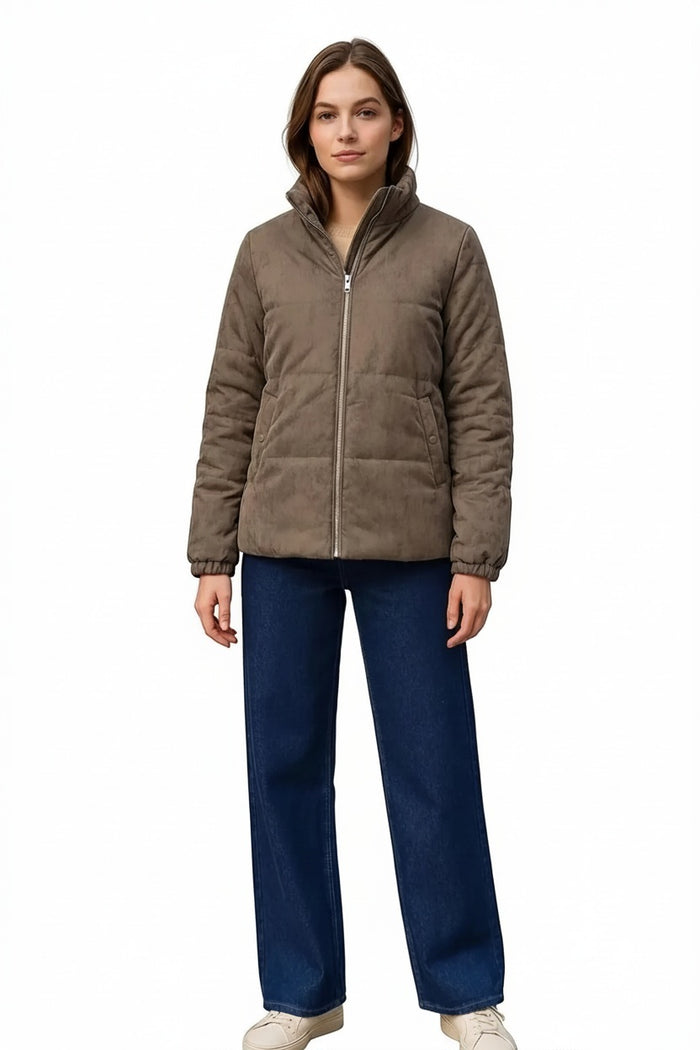 Women Solid Mandarin Neck Jacket