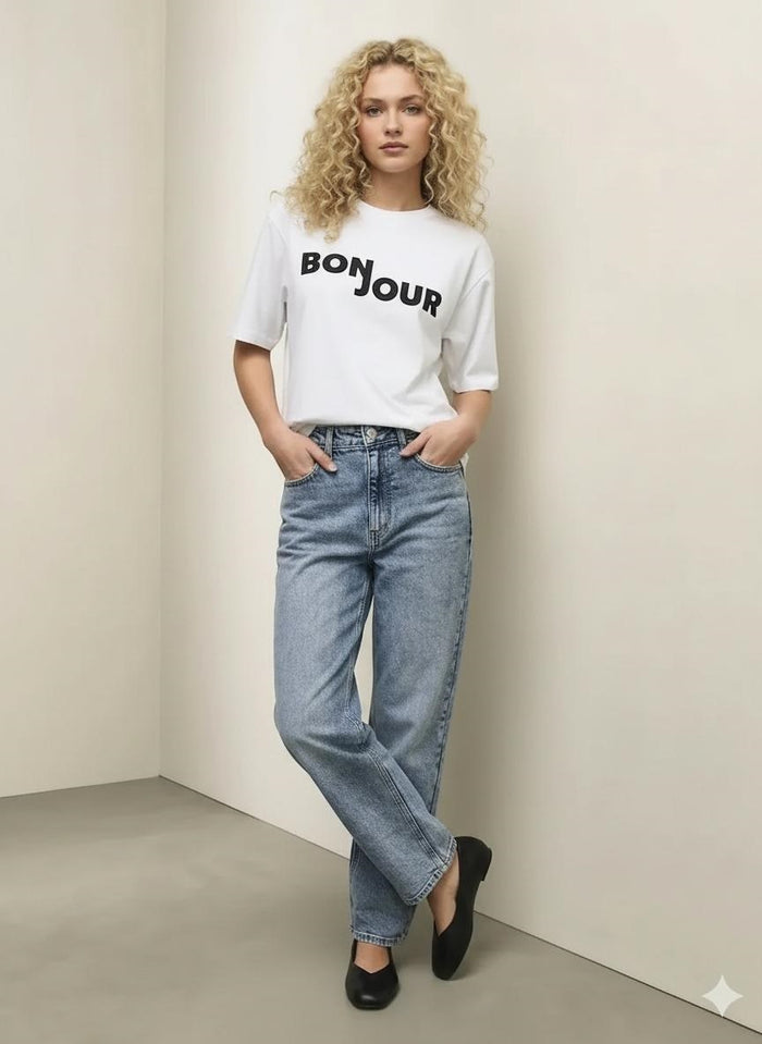 Women Stone Straight Fit Mid-Rise Stretchable Jeans