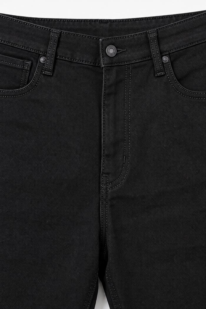 Women’s Black Bootcut Jeans – Regular Fit High-Rise Denim Jeans