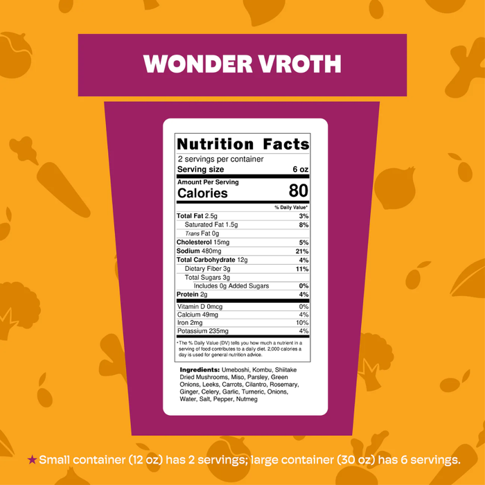 Wonder Vroth nutrition — vegan, gluten-free, detoxifying, anti-inflammatory