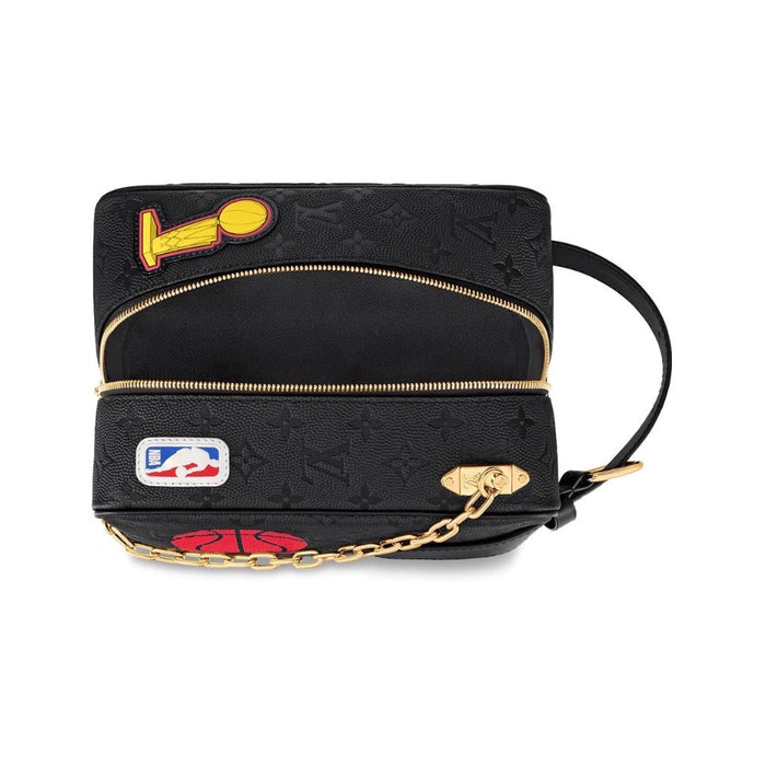 x NBA Hero Jacket Leather Cloackroom Dopp Kit Monogram Black