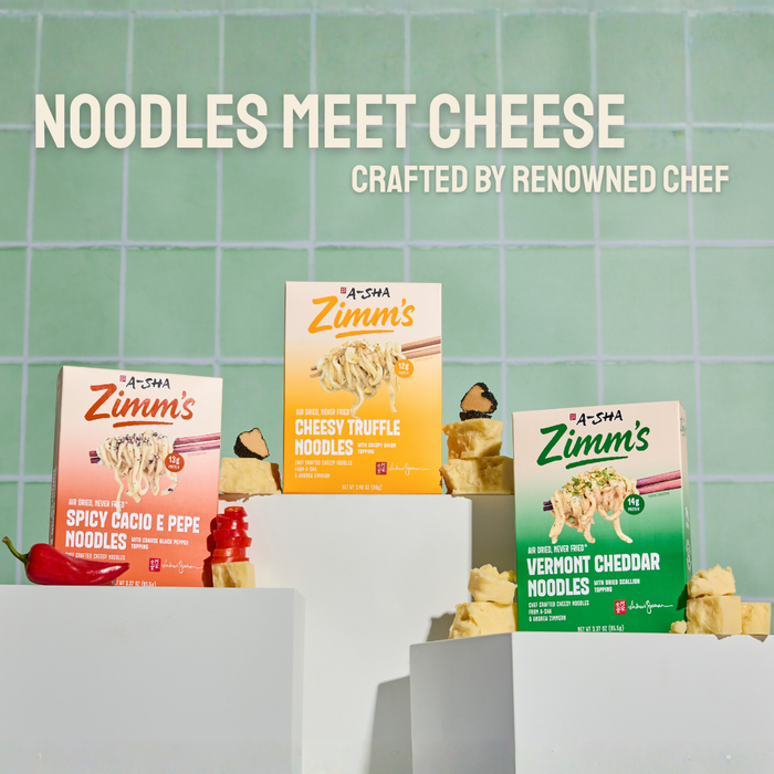 A-Sha Zimm’s Vermont Cheddar Noodles - Pantry-Ready Noodles to Crave